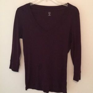 Gap purple 3/4 sleeve tee